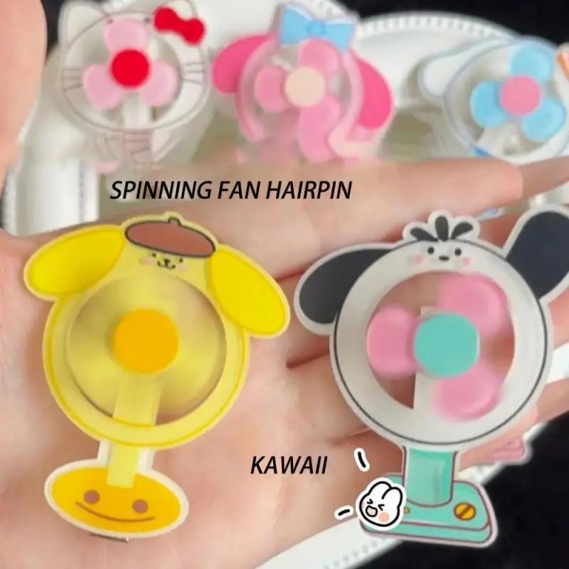 Kawaii Sanrio Hello Kitty My Melody Cinnamoroll Fan Hairpin Anime Figure Hair Accessories Will Rotate Student Bangs Clip Gift
Kawaii Sanrio Hello Kitty My Melody Cinnamoroll Fan Hairpin Anime Figure Hair Accessories Will Rotate Student Bangs Clip Gift