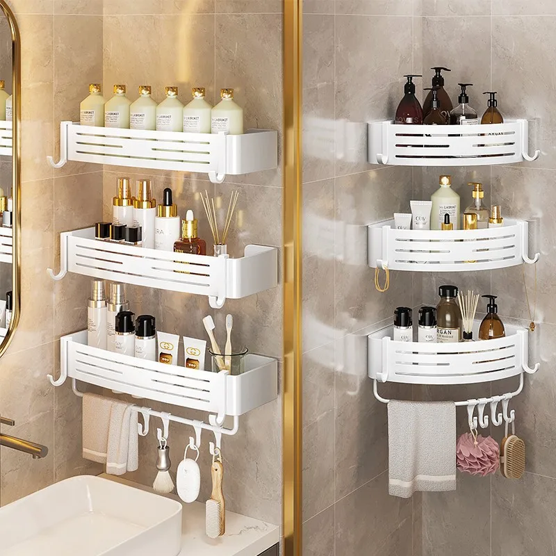 Bathroom Shelf No Drill Wall Mounted Shampoo Bottle Shower Corner Rack Toilet Storage Rack Aluminum Bathroom Kitchen Accessories
Bathroom Shelf No Drill Wall Mounted Shampoo Bottle Shower Corner Rack Toilet Storage Rack Aluminum Bathroom Kitchen Accessories