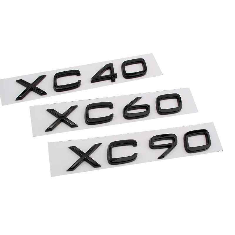 

Автомобильный 3D ABS задний багажник хромированные буквы логотип значок эмблема наклейки стикер для Volvo XC40 XC60 XC90 аксессуары