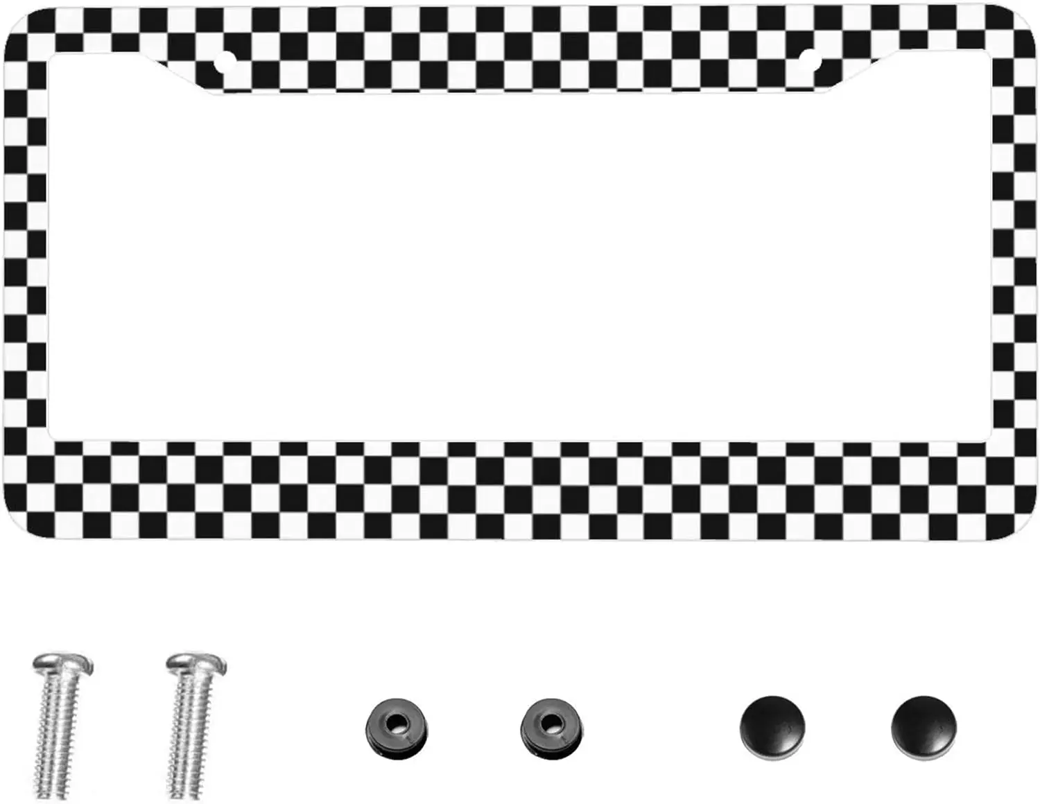 Black and White Checkerboard License Plate Frame Black and White Checkerboard Car Tag Cover Aluminum Auto License Plate Frames
Black and White Checkerboard License Plate Frame Black and White Checkerboard Car Tag Cover Aluminum Auto License Plate Frames