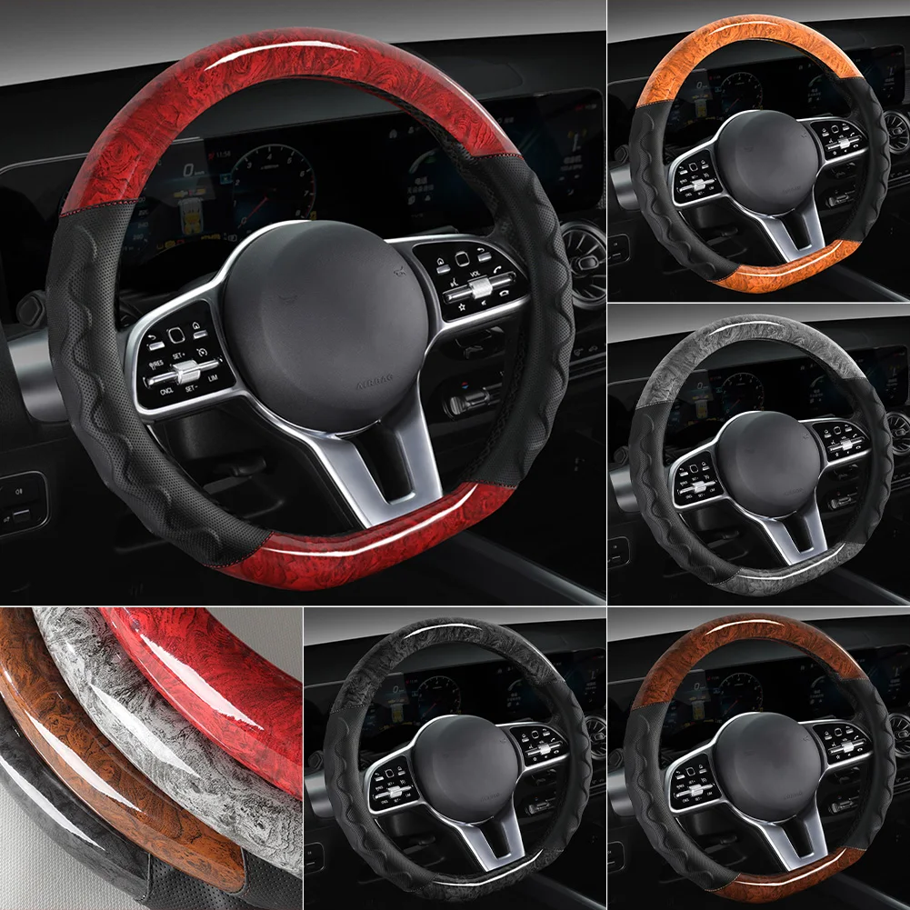 1PCS Universal 38cm Car Steering Wheel Covers Breathable Anti Slip PU Leather Steering Wheel Cover Auto Decoration Accessories
1PCS Universal 38cm Car Steering Wheel Covers Breathable Anti Slip PU Leather Steering Wheel Cover Auto Decoration Accessories