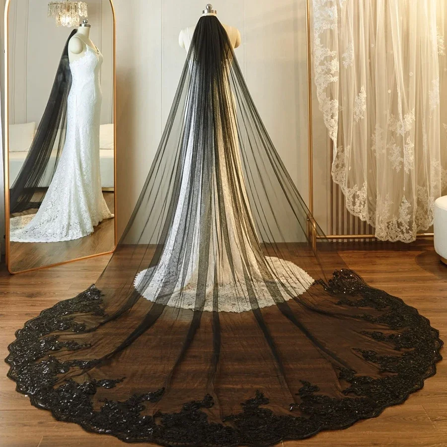 Оптовая продажа, черная свадебная фата, Кружевная аппликация, свадебная фата для невесты, свадебная вуаль для невесты, 2023
Оптовая продажа, черная свадебная фата, Кружевная аппликация, свадебная фата для невесты, свадебная вуаль для невесты, 2023