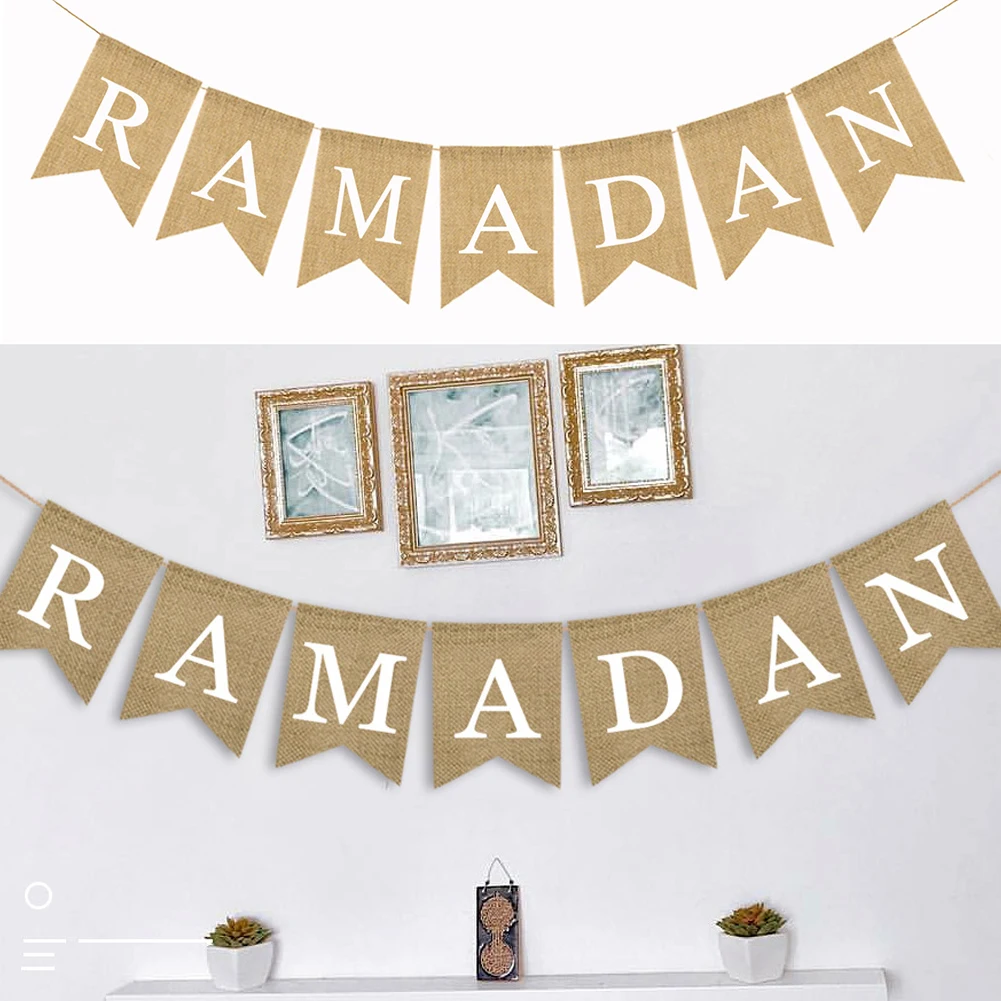1pcs New burlap banner Ramadan Eid Mubarak Banner Bunting Decoration Muslim Islamic Home Party Wedding Festive Decor
1pcs New burlap banner Ramadan Eid Mubarak Banner Bunting Decoration Muslim Islamic Home Party Wedding Festive Decor