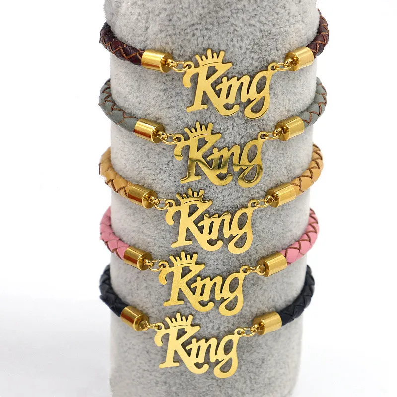 Vintage Personality Stainless Steel Accessories Bracelet For Women Leather Rope Woven Couples Bracelet Fashion Jewelry Wholesale
Vintage Personality Stainless Steel Accessories Bracelet For Women Leather Rope Woven Couples Bracelet Fashion Jewelry Wholesale