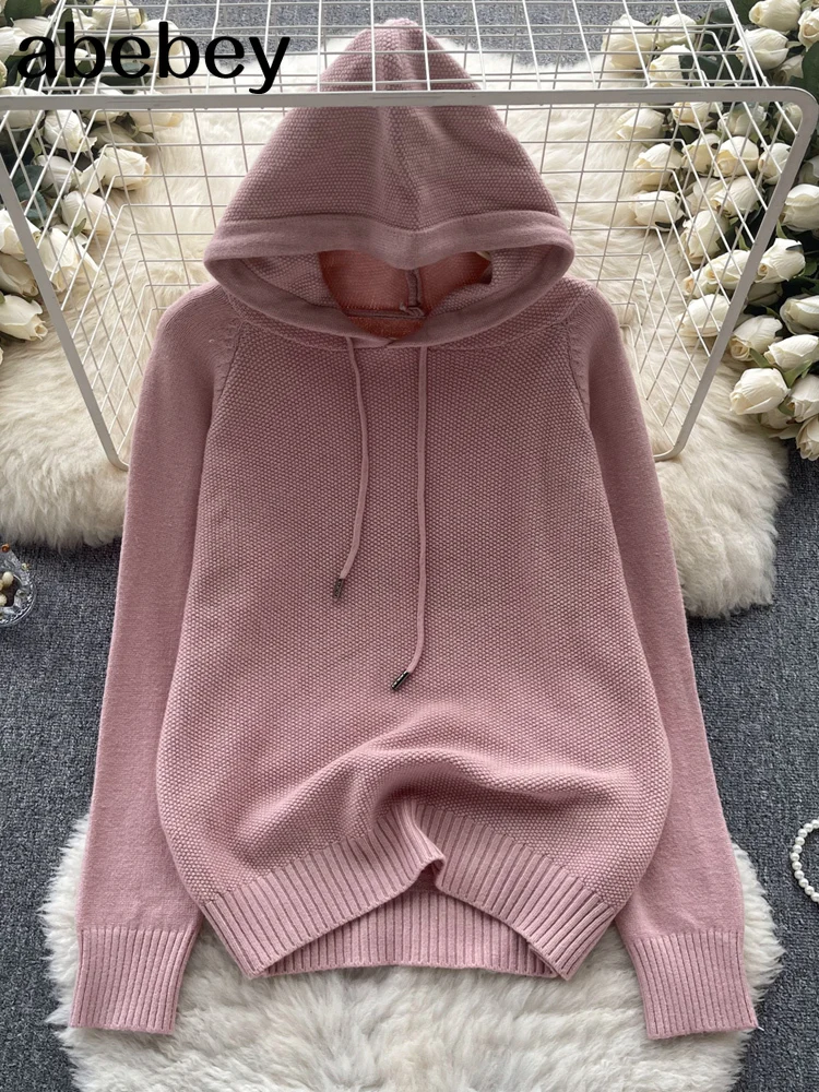 Autumn Women Warm Knitted Hoodies Drawstring Design Long Sleeved Solid Streetwear Casual Loose Sports Style Pullover
Autumn Women Warm Knitted Hoodies Drawstring Design Long Sleeved Solid Streetwear Casual Loose Sports Style Pullover