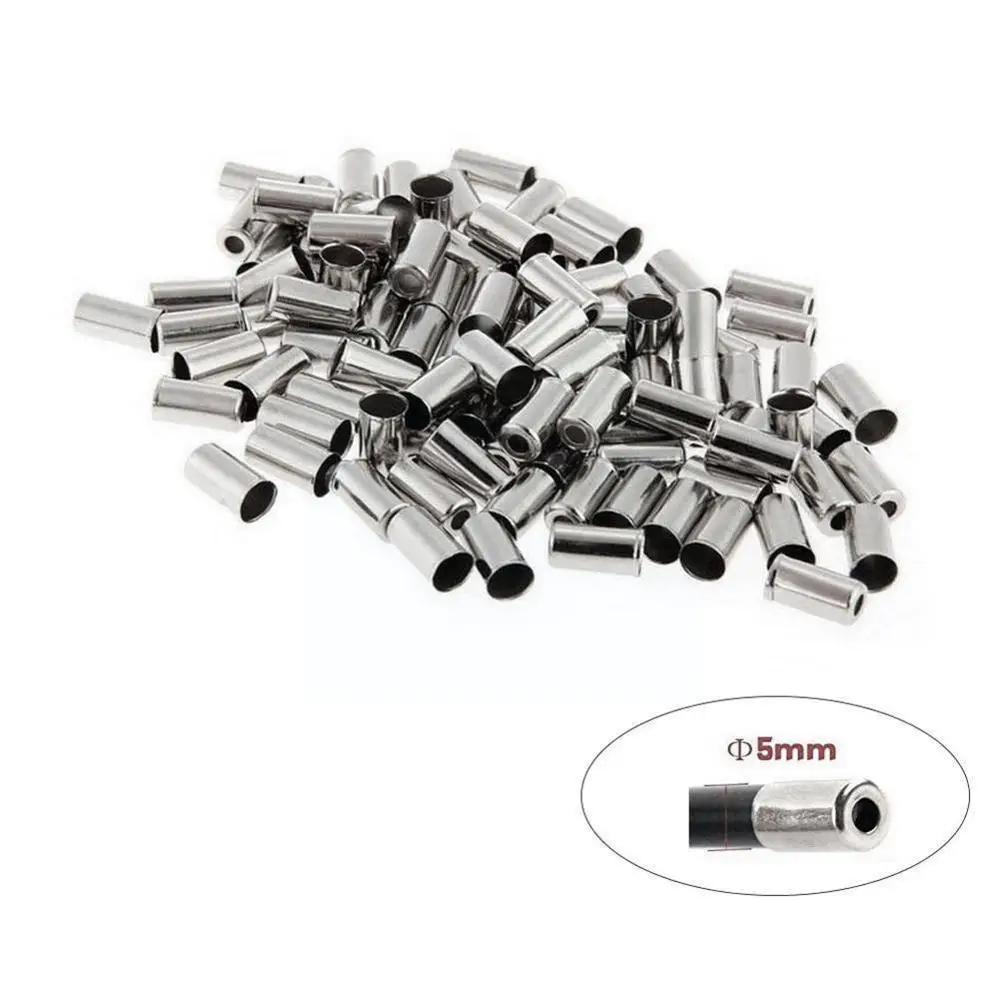 100 шт., обжимные муфты для велосипедного кабеля, Серебристые Металлические колпачки
100 шт., обжимные муфты для велосипедного кабеля, Серебристые Металлические колпачки