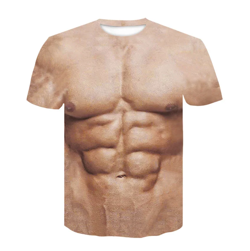 Men's T-shirt Summer Funny Body Six-pack abs Muscle T Shirt Camisetas Hombre 3D Print Fake Short Sleeve Fitness Shirt Streetwear
Men's T-shirt Summer Funny Body Six-pack abs Muscle T Shirt Camisetas Hombre 3D Print Fake Short Sleeve Fitness Shirt Streetwear