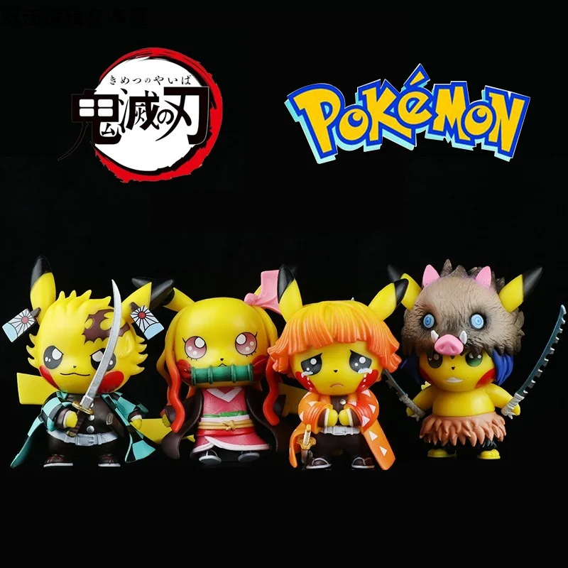 Demon Slayer Action Cosplay Pokemon Pikachu Figures Kimetsu Nezuko PVC Dolls Model Collection Ornaments Japan Derivatives Toys
Demon Slayer Action Cosplay Pokemon Pikachu Figures Kimetsu Nezuko PVC Dolls Model Collection Ornaments Japan Derivatives Toys