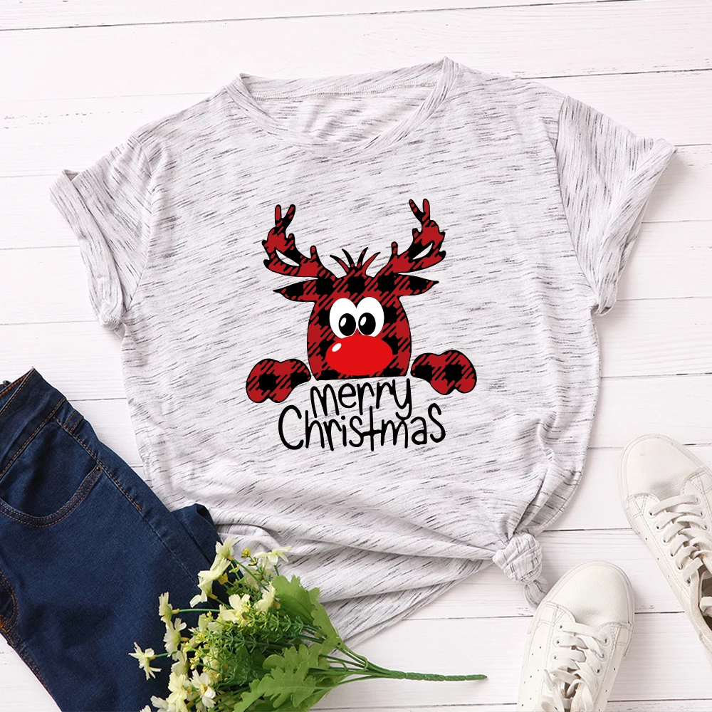 Women's Graphic Tees Cotton Short Sleeve Crew Neck T Shirt Tops Female Black Font Merry Christmas Cartoon Deer
Women's Graphic Tees Cotton Short Sleeve Crew Neck T Shirt Tops Female Black Font Merry Christmas Cartoon Deer