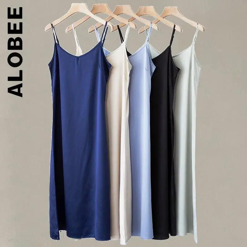 Alobee Women Dress Fashion Adjustable Strap Satin Maxi Long Party Dresses Soft Chic Sweet Dress Girl Elegant Vestidos Female
Alobee Women Dress Fashion Adjustable Strap Satin Maxi Long Party Dresses Soft Chic Sweet Dress Girl Elegant Vestidos Female