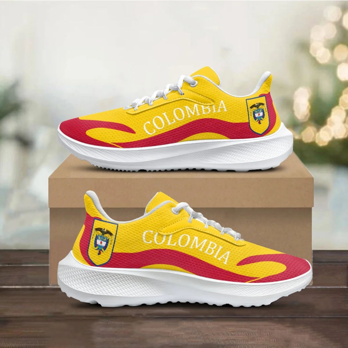 Brand Designer Women Flats Sneakers Colombia Flag Pattern Fashion Comfortable Ladies Running Shoes Woman Lace Up Lightweight
Brand Designer Women Flats Sneakers Colombia Flag Pattern Fashion Comfortable Ladies Running Shoes Woman Lace Up Lightweight