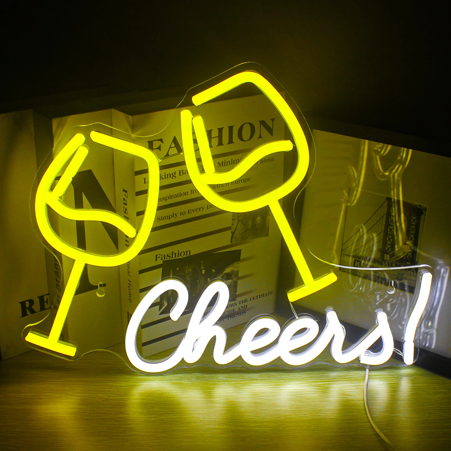 CHUANGQI Cheers Neon Sign LED Light USB Powered Bar Wedding Club Party Office Children Room Bedroom Wall Decor Lamp Gift
CHUANGQI Cheers Neon Sign LED Light USB Powered Bar Wedding Club Party Office Children Room Bedroom Wall Decor Lamp Gift
