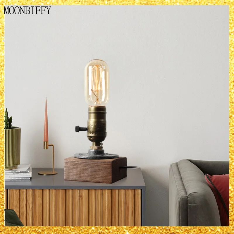Loft E27 Table Lamp Edison Bulb for Living Room Bedroom Bedside Home Decor Coffee Shop Bar Retro Industrial Desk Lamps
Loft E27 Table Lamp Edison Bulb for Living Room Bedroom Bedside Home Decor Coffee Shop Bar Retro Industrial Desk Lamps