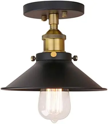 Ceiling Light with Metal Shade, Farmhouse Ceiling Lamp Fixtures for Hallway Loft Kitchen , Matte Black Semi-Flush Mounted Lighti
Ceiling Light with Metal Shade, Farmhouse Ceiling Lamp Fixtures for Hallway Loft Kitchen , Matte Black Semi-Flush Mounted Lighti