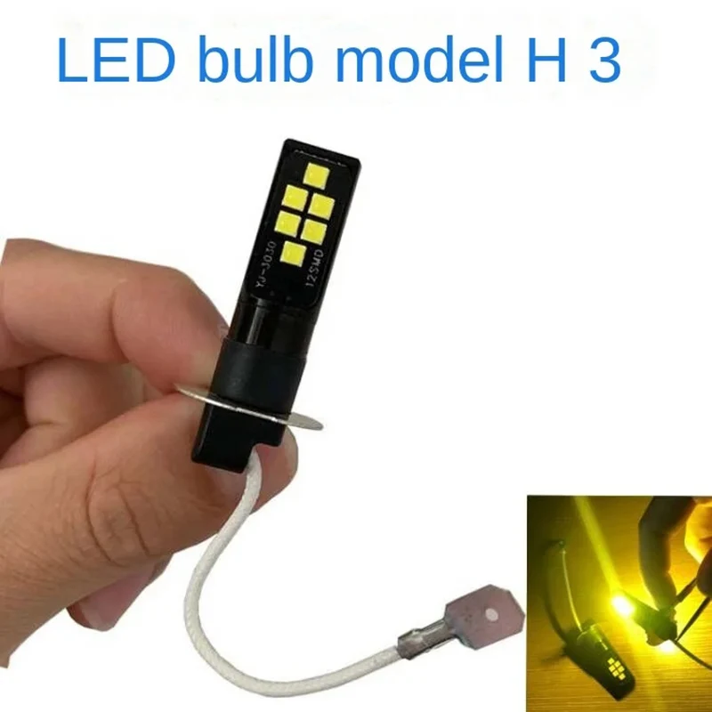 2 шт. автомобильные светодиодные противотуманные фары H3, обновление 3030 чипов, авто передние противотуманные фары, дневные ходовые огни, белый, 6000 К, желтый, 12 В 
2 шт. автомобильные светодиодные противотуманные фары H3, обновление 3030 чипов, авто передние противотуманные фары, дневные ходовые огни, белый, 6000 К, желтый, 12 В