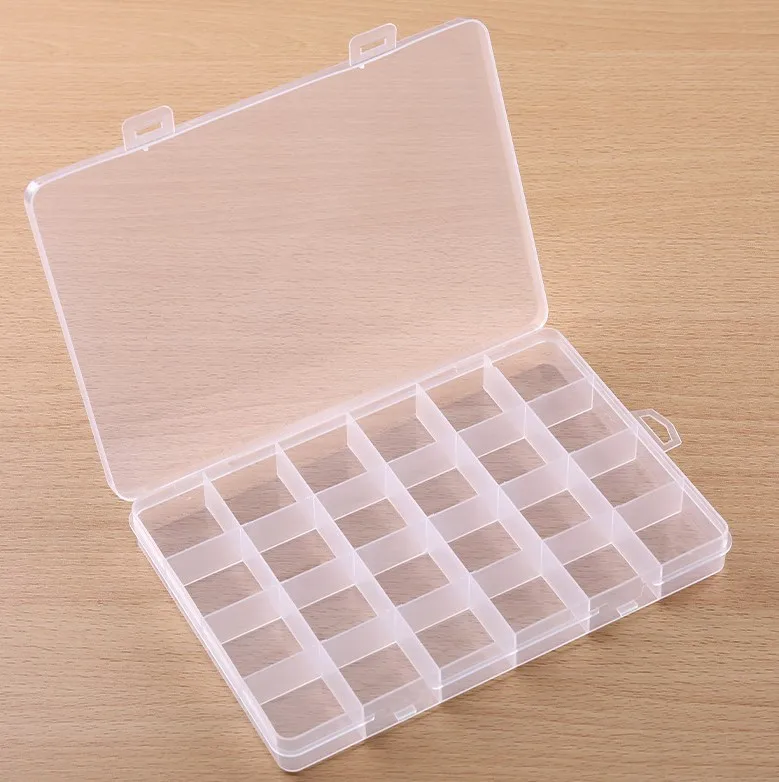 Reusable Durable Brand New Storage Box Case Plastic 24 Grids Beaded Desk Organizer Electronic Component Jewelry
Reusable Durable Brand New Storage Box Case Plastic 24 Grids Beaded Desk Organizer Electronic Component Jewelry