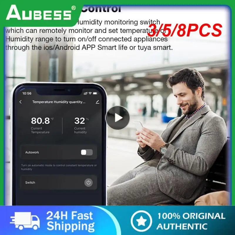 3/5/8PCS Humidity Monitoring Switch 16a With Alexa Google Home Smart Temperature And Humidity Sensor App Remote Control
3/5/8PCS Humidity Monitoring Switch 16a With Alexa Google Home Smart Temperature And Humidity Sensor App Remote Control