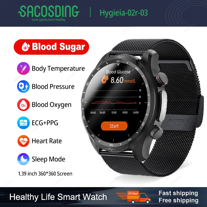 2023 New 1.39 inch HD Screen Smart Watch ECG+PPG Body Temperature Heart Rate True Blood Oxygen Smartwatch Blood Glucose Monitor
2023 New 1.39 inch HD Screen Smart Watch ECG+PPG Body Temperature Heart Rate True Blood Oxygen Smartwatch Blood Glucose Monitor