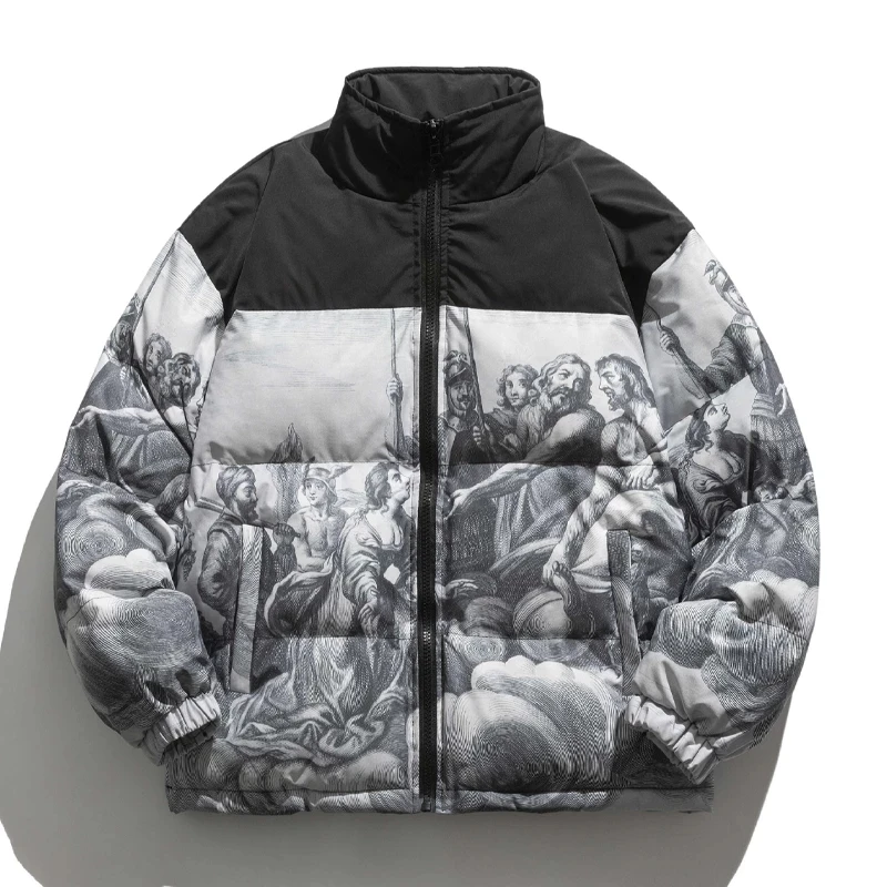 Jacket Men Renaissance Portrait Print Padded Jackets High Street Casual Oversize Coat Winter Outwear Unisex
Jacket Men Renaissance Portrait Print Padded Jackets High Street Casual Oversize Coat Winter Outwear Unisex