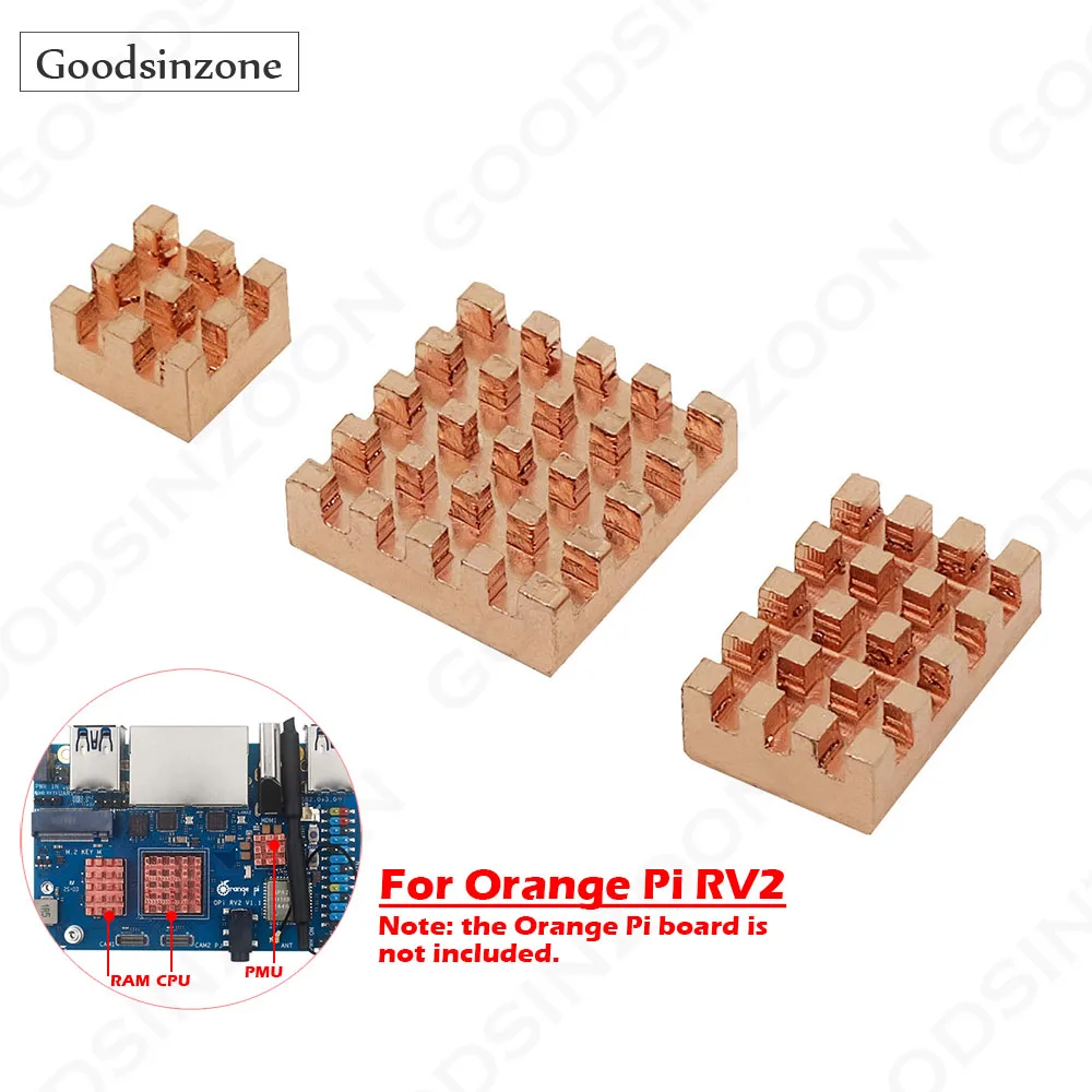 3 шт./лот, комплект радиаторов Orange Pi RV2, радиатор Orange Pi RV2, 100% медный радиатор с термолентами
3 шт./лот, комплект радиаторов Orange Pi RV2, радиатор Orange Pi RV2, 100% медный радиатор с термолентами