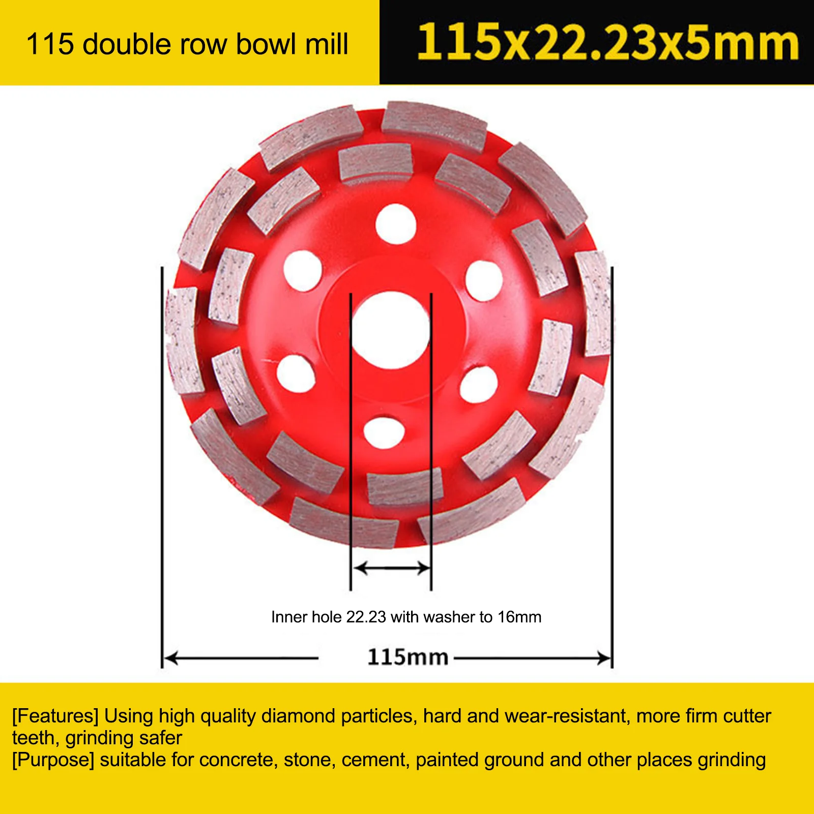 Diamond Cup Wheel Grinding Wheel Factory Workshop 115mm/4.5 Inch Aggressive Polishing Diamond Sintering Process
Diamond Cup Wheel Grinding Wheel Factory Workshop 115mm/4.5 Inch Aggressive Polishing Diamond Sintering Process