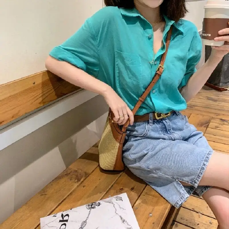 2023 Summer New Short-sleeved T-shirts Two-piece Women's Elegant Tops + Short Trousers Set Korean Fashion Denim Clothing T15
2023 Summer New Short-sleeved T-shirts Two-piece Women's Elegant Tops + Short Trousers Set Korean Fashion Denim Clothing T15