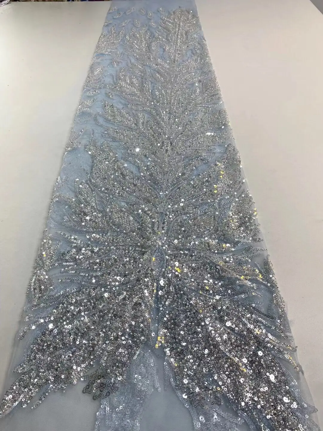 newest heavy beaded French net fabric for Wedding Dress African beaded Lace Fabric
newest heavy beaded French net fabric for Wedding Dress African beaded Lace Fabric
