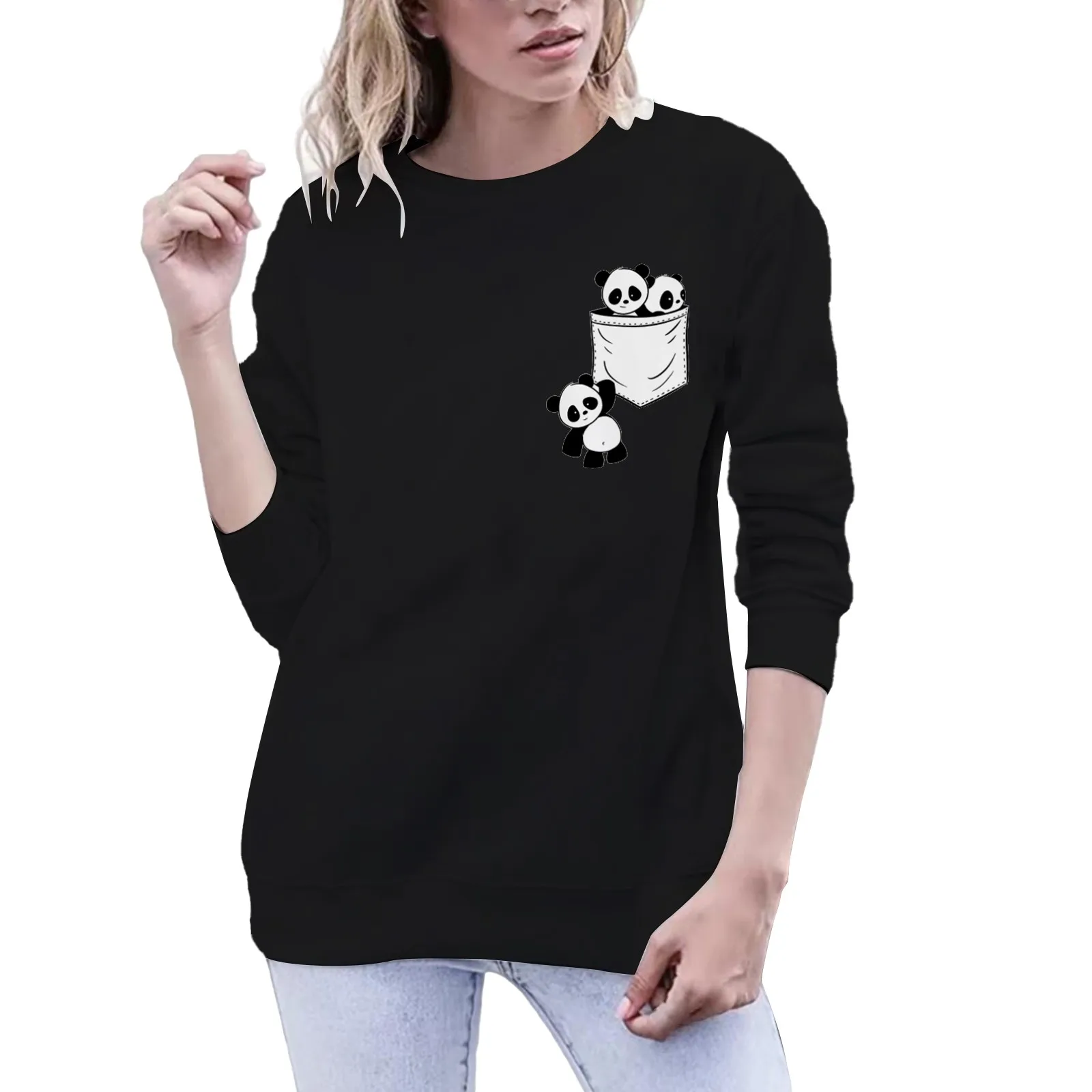 Ladies Long Sleeve Round Neck Printing Loose Version Of Casual Sweater Woman Casual Long Sleeve
Ladies Long Sleeve Round Neck Printing Loose Version Of Casual Sweater Woman Casual Long Sleeve