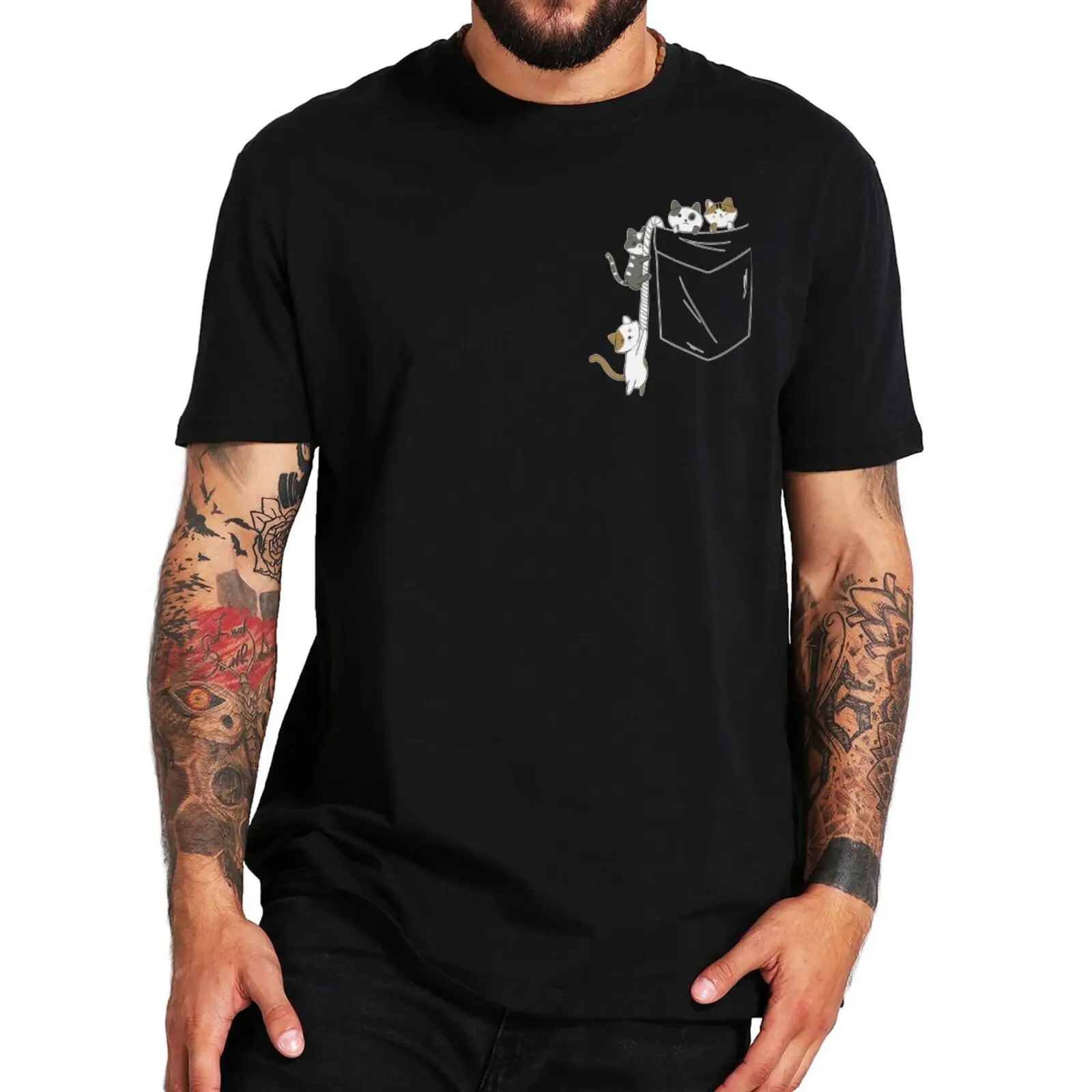 Cat In Pocket T Shirt Cute Cats Lovers Cartoon Vintage Short Sleeve Casual O-neck 100% Cotton Unisex EU Size Soft T-shirts
Cat In Pocket T Shirt Cute Cats Lovers Cartoon Vintage Short Sleeve Casual O-neck 100% Cotton Unisex EU Size Soft T-shirts