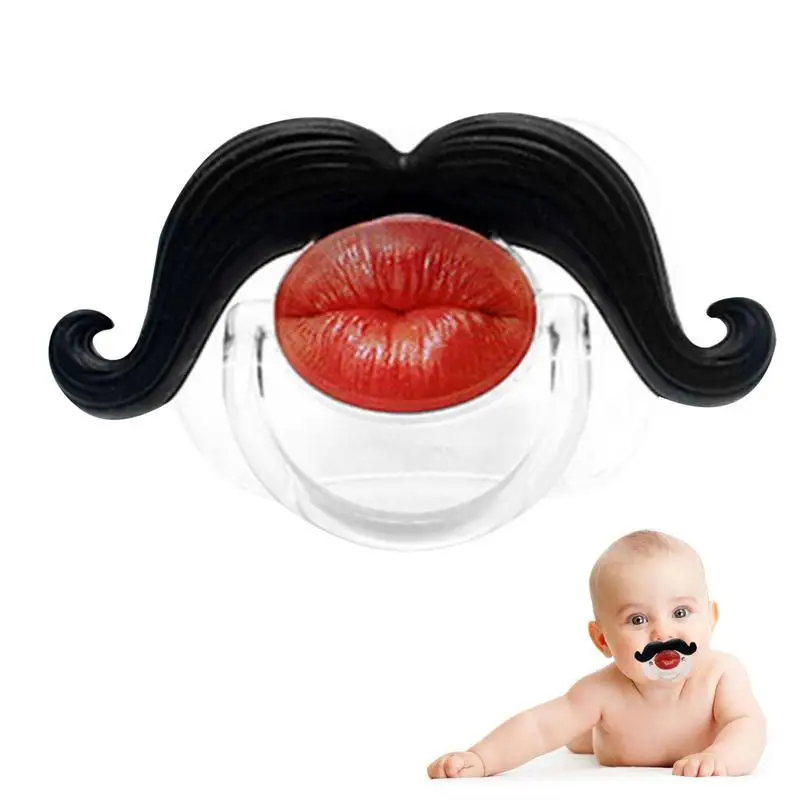 

Toddler Silicone Pacifier Funny Toddler Orthodontic Mustache Pacifiers Soft And Safe Beard Pacifier For Babies And Toddlers