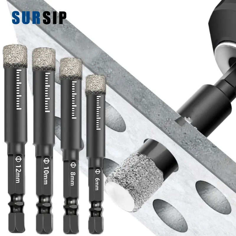 5/6/8/10/12/14/16mm Hex Handle Vacuum Brazed Diamond Dry Drill Bits Hole Saw Cutter for Granite Marble Ceramic Tile Glass Tools
5/6/8/10/12/14/16mm Hex Handle Vacuum Brazed Diamond Dry Drill Bits Hole Saw Cutter for Granite Marble Ceramic Tile Glass Tools