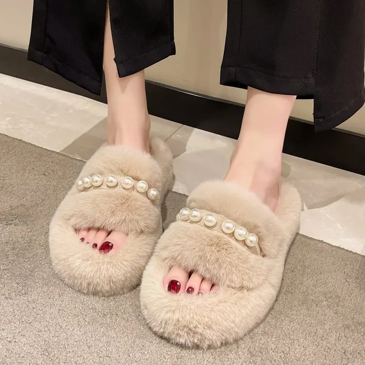 Slippers Casual Women's Winter Shoes Med String Bead Fur Flip Flops Pantofle Flock Slides Luxury Plush 2022 Soft Summer Hoof Hee
Slippers Casual Women's Winter Shoes Med String Bead Fur Flip Flops Pantofle Flock Slides Luxury Plush 2022 Soft Summer Hoof Hee