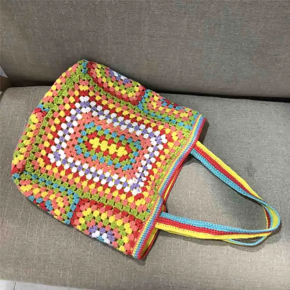 Luxury Wool Handmade Shoulder Bag Soft Woolen Yarn Unique Purses and Handbags Rainbow Color Casual Tote Daily Bags 2022 New
Luxury Wool Handmade Shoulder Bag Soft Woolen Yarn Unique Purses and Handbags Rainbow Color Casual Tote Daily Bags 2022 New