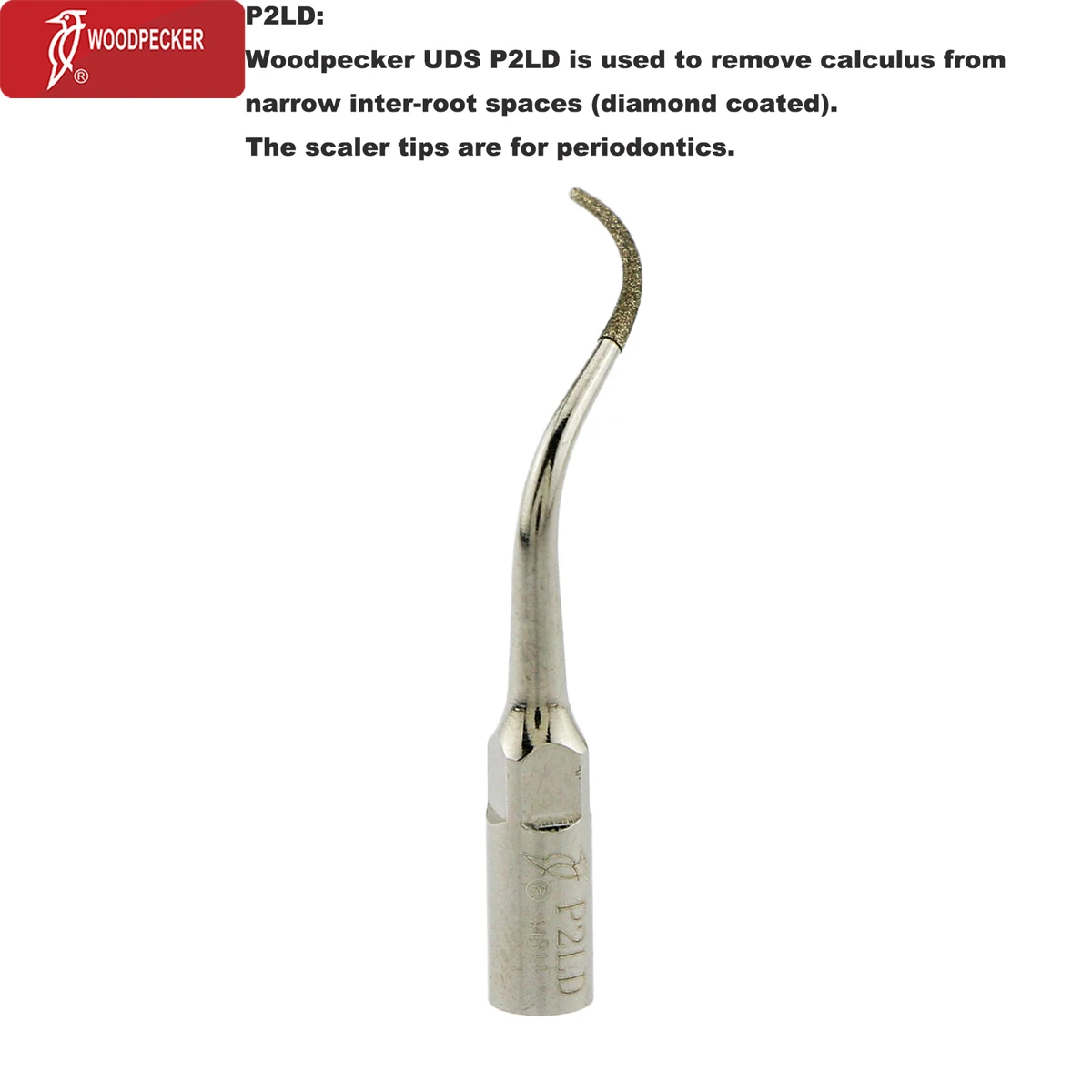 Original Woodpecker Dental Ultrasonic Scaling Endo Left-angled Tip P2LD Diamond-coated Root Planing Compatible With EMS Scaler
Original Woodpecker Dental Ultrasonic Scaling Endo Left-angled Tip P2LD Diamond-coated Root Planing Compatible With EMS Scaler