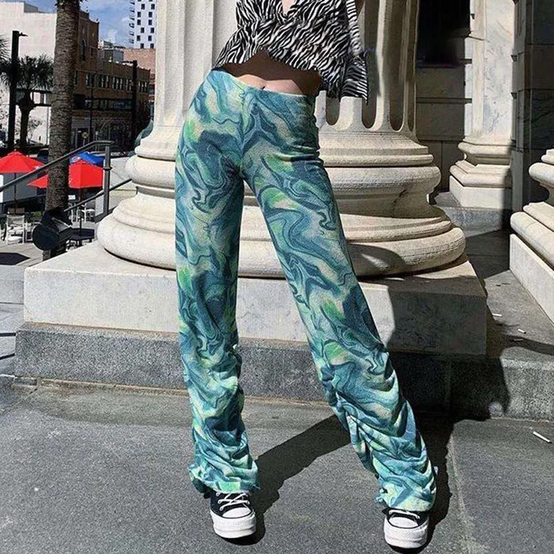 Mexzt Y2K Women Wide Leg Pants Printed Shirring High-Waist Wrap Hips Elastic Casual Straight Trousers Streetwear Sweatpants
Mexzt Y2K Women Wide Leg Pants Printed Shirring High-Waist Wrap Hips Elastic Casual Straight Trousers Streetwear Sweatpants