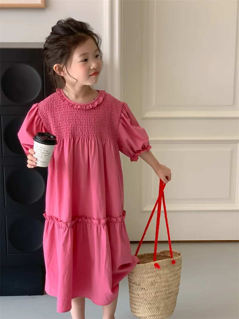 Children Clothing Girls Dress 2023 Spring Summer New Girl Korean Style Solid Bubble Sleeve Princess Casual Simple Sweet Dress
Children Clothing Girls Dress 2023 Spring Summer New Girl Korean Style Solid Bubble Sleeve Princess Casual Simple Sweet Dress