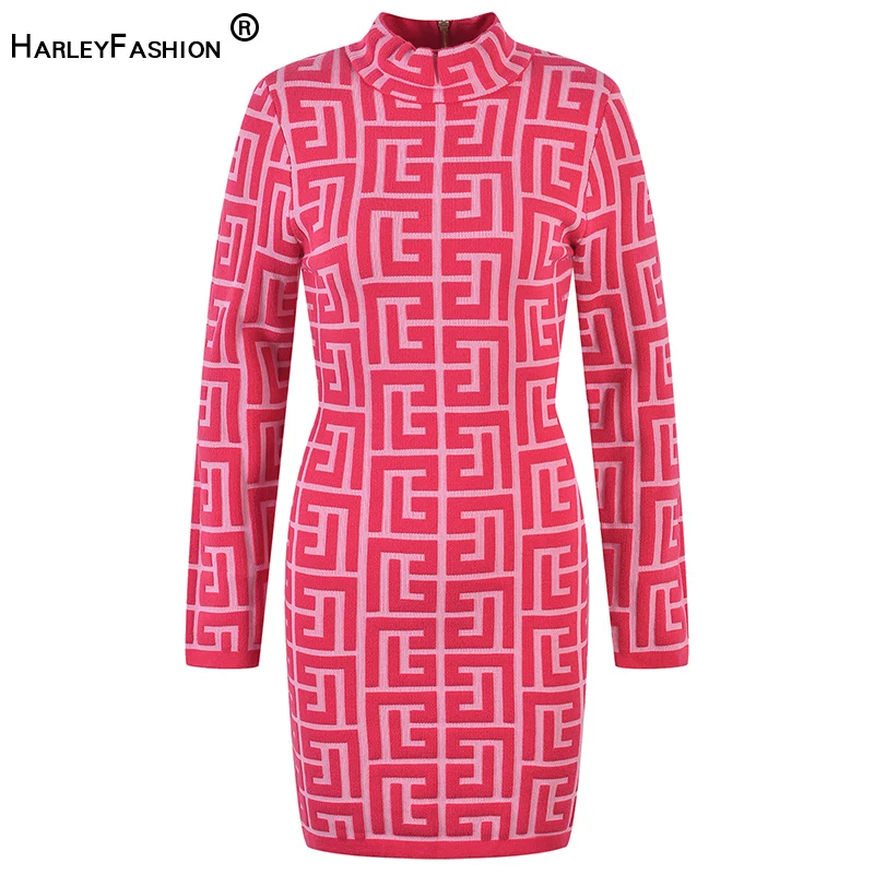 Casual Design Loose Style Geometrical Pattern Long Sleeve Women Autumn Knitting Straight Dress
Casual Design Loose Style Geometrical Pattern Long Sleeve Women Autumn Knitting Straight Dress