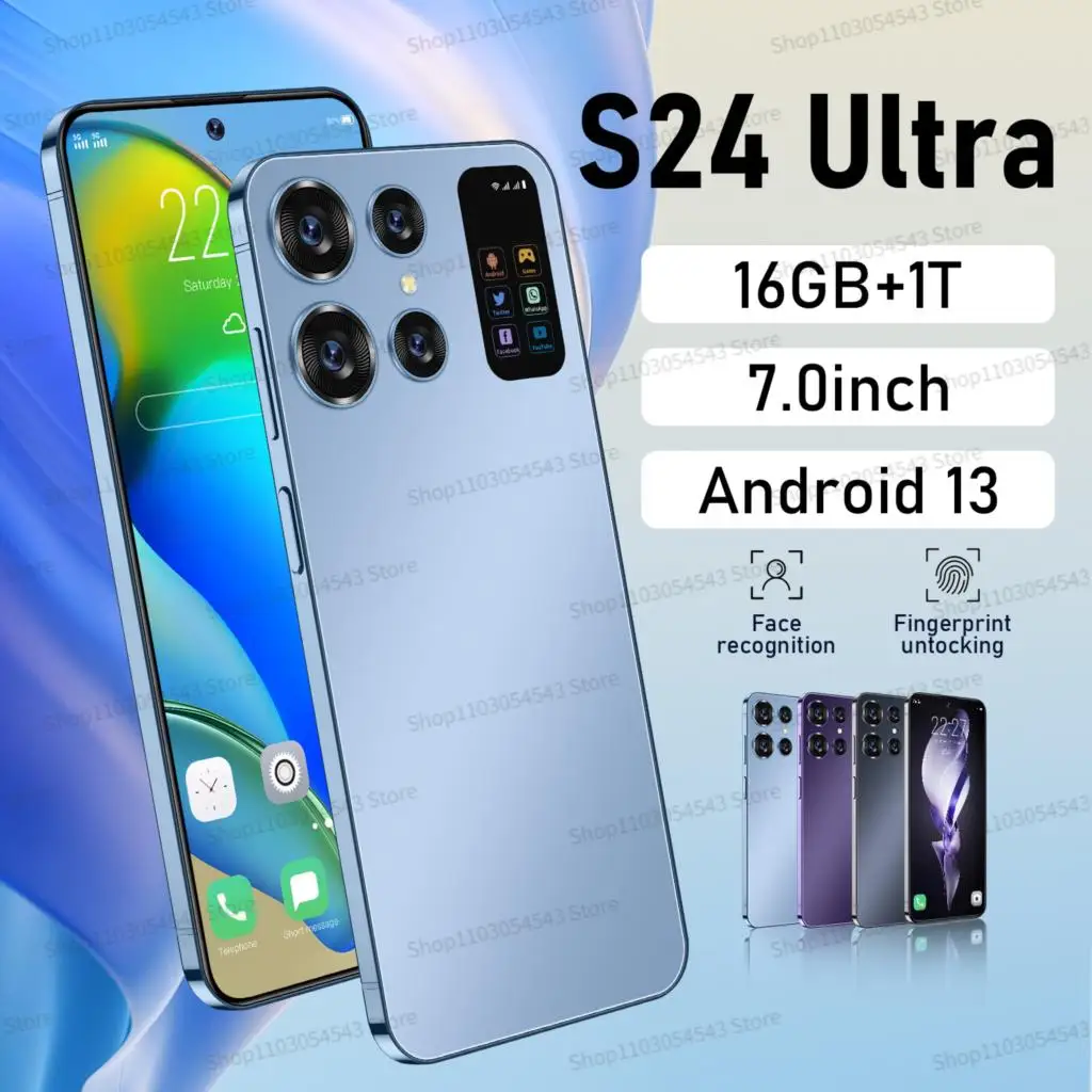 Новый смарт-телефон Band S24 Ultra с экраном диагональю 7000 дюйма HD, оригинальный телефон 16 ГБ + 1 ТБ, телефон с двумя Sim-картами, Android, разблокированный, МП, мАч
Новый смарт-телефон Band S24 Ultra с экраном диагональю 7000 дюйма HD, оригинальный телефон 16 ГБ + 1 ТБ, телефон с двумя Sim-картами, Android, разблокированный, МП, мАч