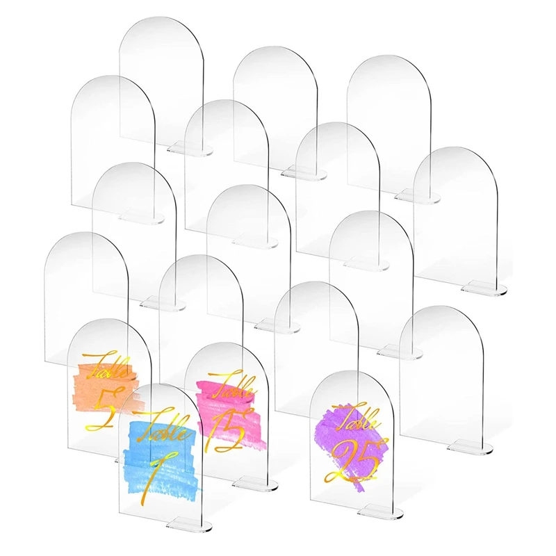 25 Sets 4 X 6 Inch Clear Arch Acrylic Sign With Stand Blank Arched Round Top Sheet Arch Table Numbers For Wedding
25 Sets 4 X 6 Inch Clear Arch Acrylic Sign With Stand Blank Arched Round Top Sheet Arch Table Numbers For Wedding