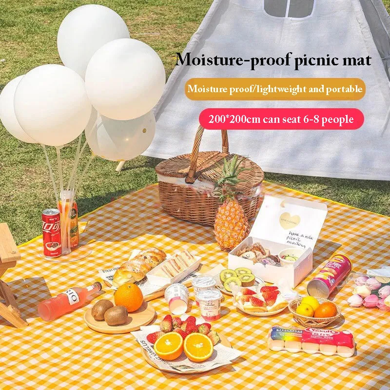 Foldable Picnic Blanket 2*2m/2*3m Multiple Specifications Plaid Waterproof Moisture-Proof Thickening Outdoor Picnic Beach Mat
Foldable Picnic Blanket 2*2m/2*3m Multiple Specifications Plaid Waterproof Moisture-Proof Thickening Outdoor Picnic Beach Mat