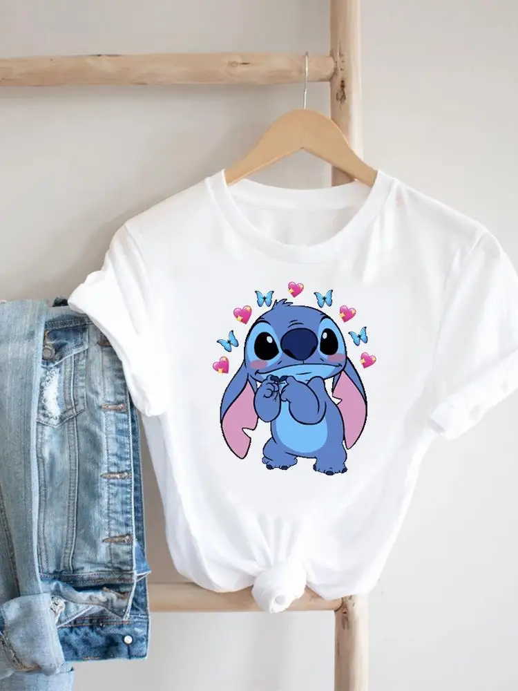 Fashion Lady Cartoon Casual Graphic T-shirts Lovely Top Clothing Disney Tee Stitch 90s Sweet Cute Women Female Printed Clothes
Fashion Lady Cartoon Casual Graphic T-shirts Lovely Top Clothing Disney Tee Stitch 90s Sweet Cute Women Female Printed Clothes