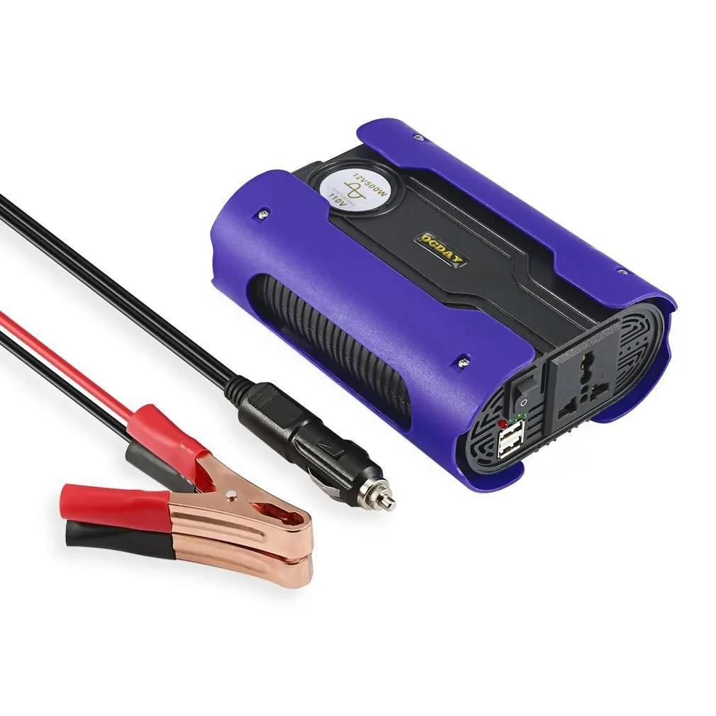 Leshp Blue 500W Peak 1000W Pure Sine Wave Power Inverter Car Power Converter With 2 Usb Port Dc 12V For Home Appliance
Leshp Blue 500W Peak 1000W Pure Sine Wave Power Inverter Car Power Converter With 2 Usb Port Dc 12V For Home Appliance