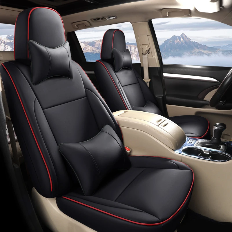 Индивидуальные чехлы на автомобильные сиденья для Toyota Highlander 2015 - 2018 5 сидений