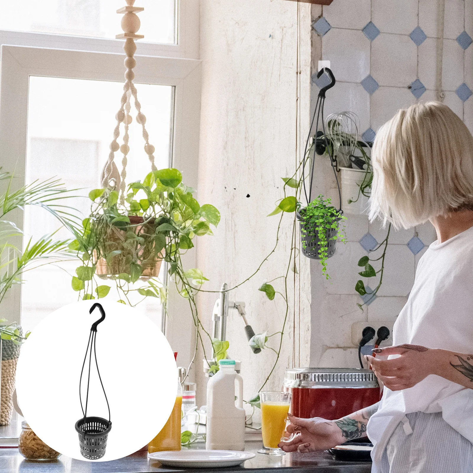 Plastic Hanging Pot Hook Outdoor Wall Hanging Planterations Thicken Mesh Pots Decorative Flowerpot For Outside Planters Indoor
Plastic Hanging Pot Hook Outdoor Wall Hanging Planterations Thicken Mesh Pots Decorative Flowerpot For Outside Planters Indoor