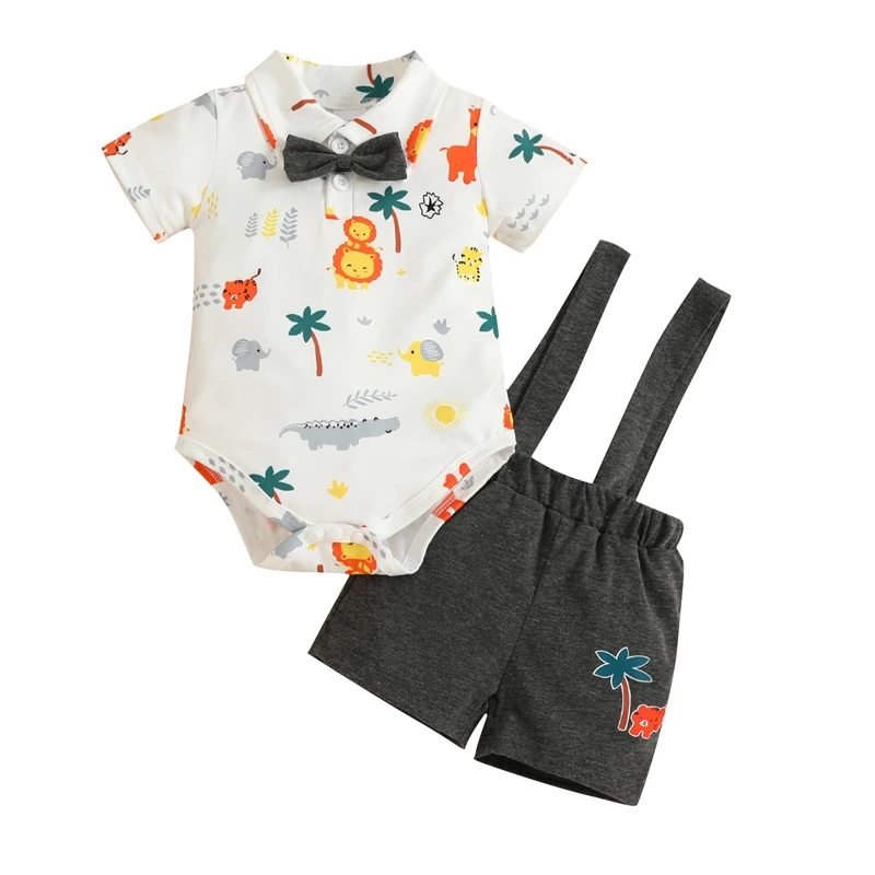 Summer Newborn Baby Boy Clothes Printed Short Sleeve Jumpsuit Suspenders Gentleman Suit 3-18 Months
Summer Newborn Baby Boy Clothes Printed Short Sleeve Jumpsuit Suspenders Gentleman Suit 3-18 Months