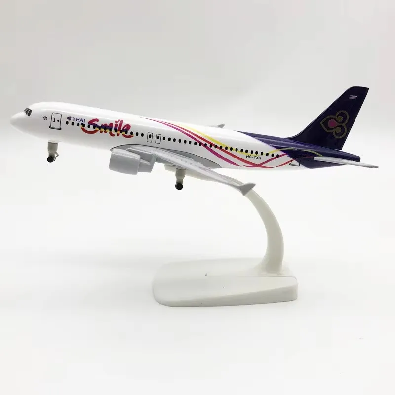 20 см A320 Таиландская модель Smile Airlines 320 металлическая копия самолета материал из