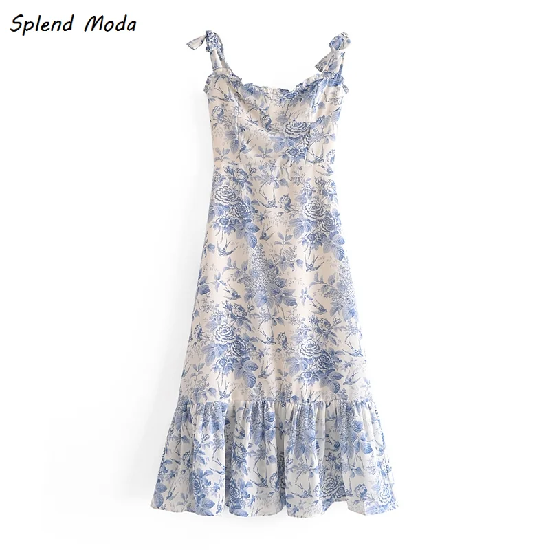 Splend Moda 2022 Fashion Summer New Elastic Back Chiffon Sling Dresses WomenSweet Chic Vintage Printed Ruffle Midi Dress Women
Splend Moda 2022 Fashion Summer New Elastic Back Chiffon Sling Dresses WomenSweet Chic Vintage Printed Ruffle Midi Dress Women