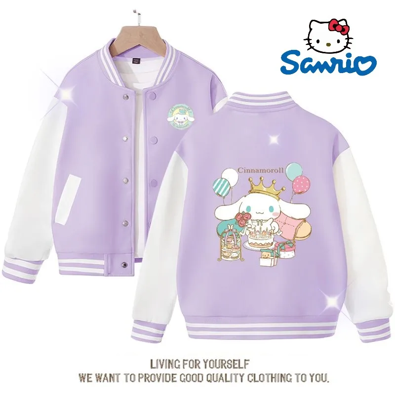 Anime Sanrio Kawaii Cinnamoroll Baseball Uniform Spring Autumn Cute Cartoon Girls Kids Top Jacket Big-eared Dog Birthday Gift
Anime Sanrio Kawaii Cinnamoroll Baseball Uniform Spring Autumn Cute Cartoon Girls Kids Top Jacket Big-eared Dog Birthday Gift