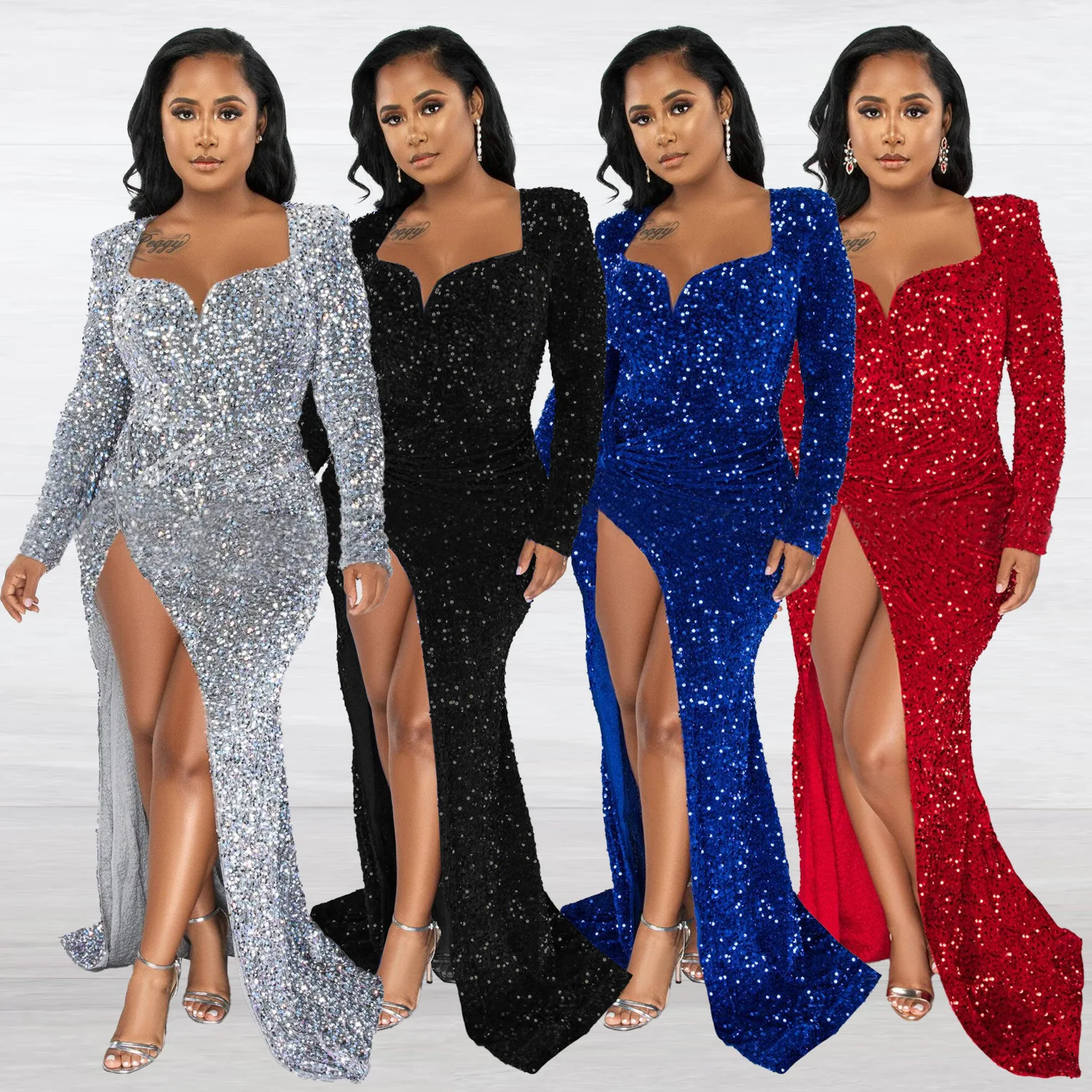 Sexy Slim V Neck Wrapped Chest Sequins Floor Length Dress Nightclub Dress 2022 Autumn New Fashion Y2k Bodycon Party Dresses
Sexy Slim V Neck Wrapped Chest Sequins Floor Length Dress Nightclub Dress 2022 Autumn New Fashion Y2k Bodycon Party Dresses