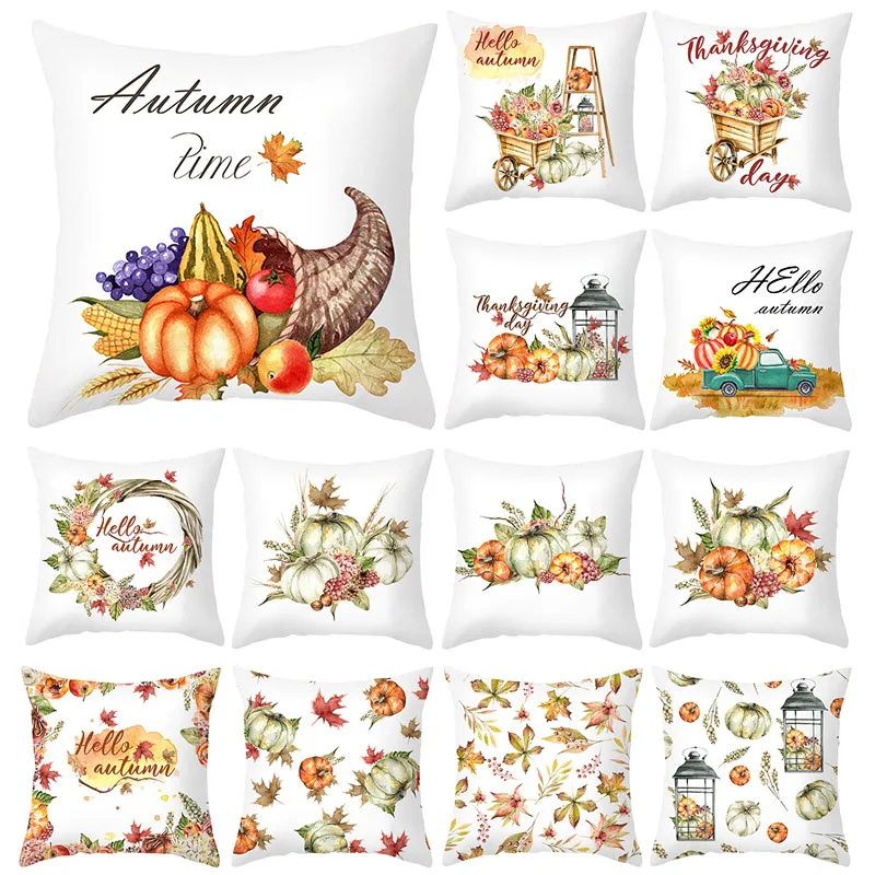 Fall Pumpkins Maple Leaf Pillowcase Plant Polyester Cushion Cover 45X45 Thanksgiving Decorative Throw Pillows Sofa Cushions Home
Fall Pumpkins Maple Leaf Pillowcase Plant Polyester Cushion Cover 45X45 Thanksgiving Decorative Throw Pillows Sofa Cushions Home